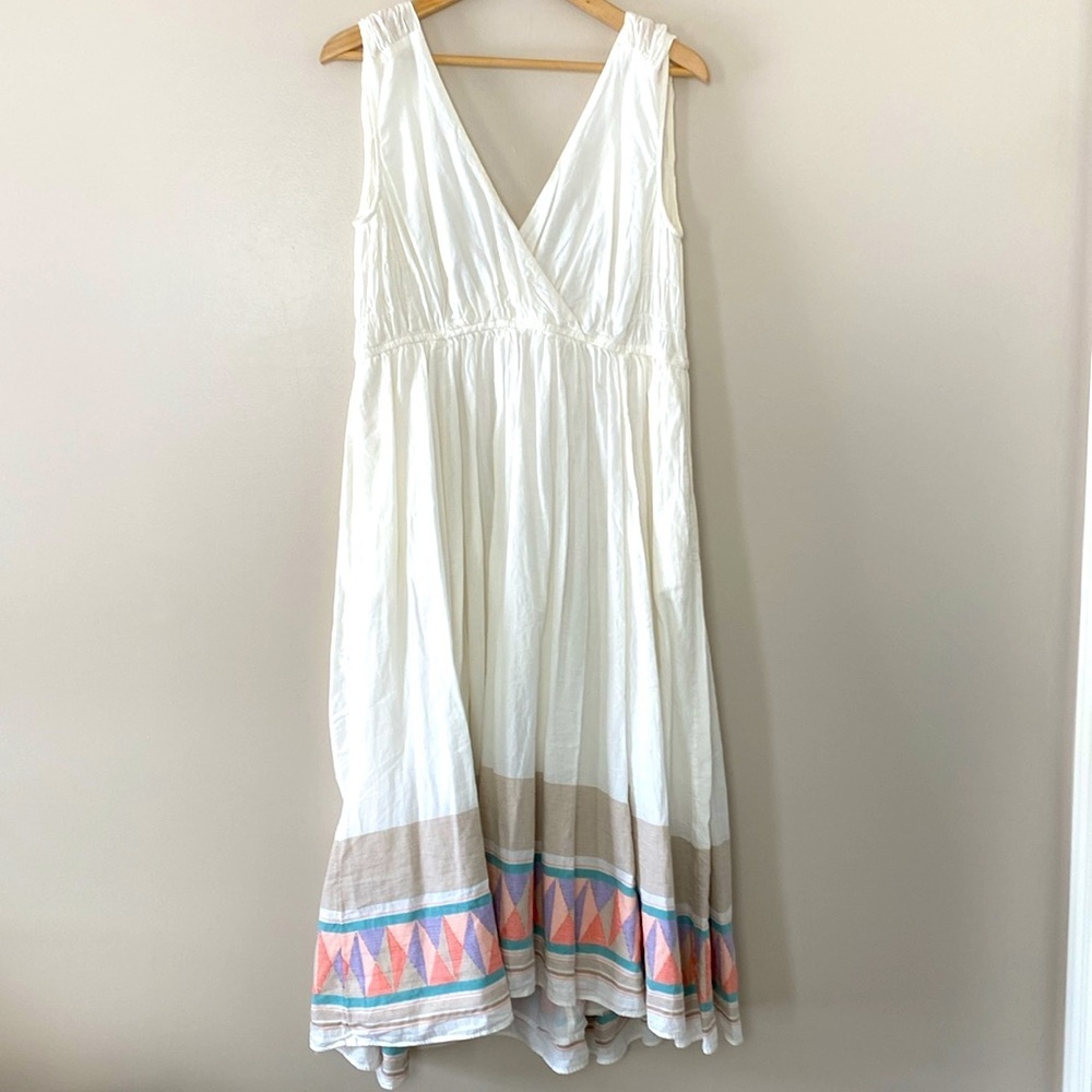 Free People Lulu Embroidered‎ Midi Dress Drawstring Waist Endless Summer Size XS - Picture 16 of 16